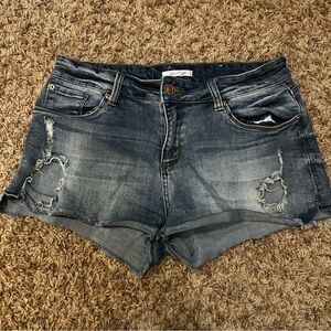 STS Blue Distressed Jean Shorts Medium-Dark Blue